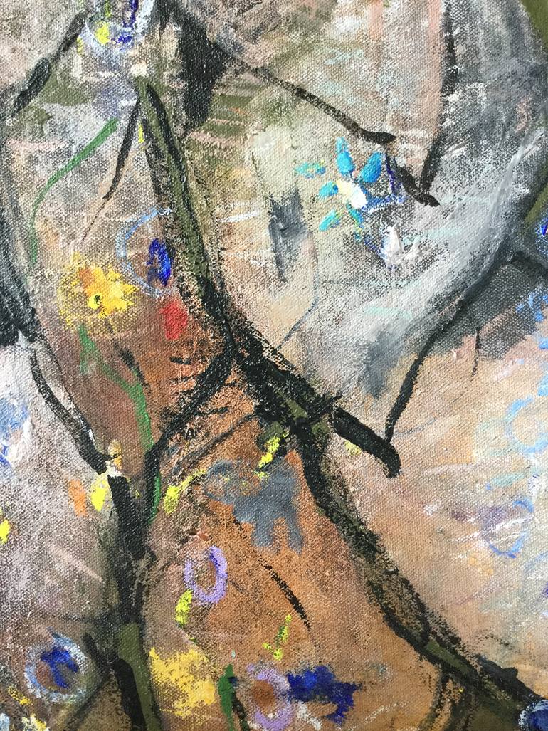 Original Figurative Floral Painting by Carol Mcdermott