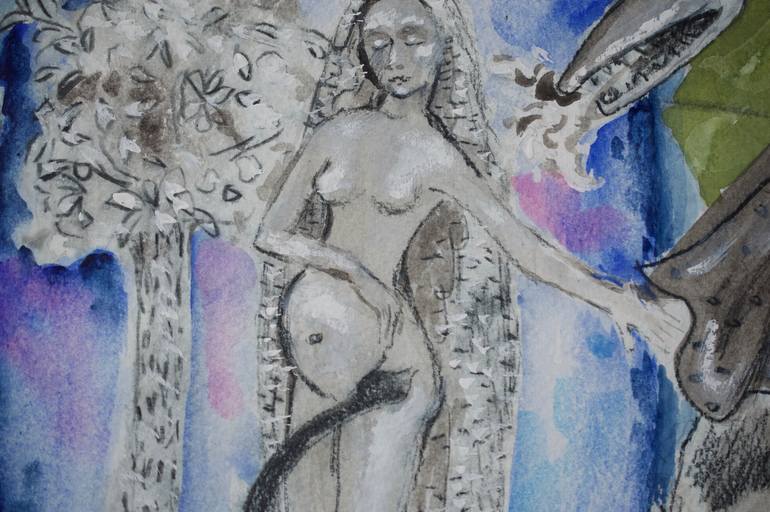 Original Fine Art Classical mythology Drawing by Carol McDermott