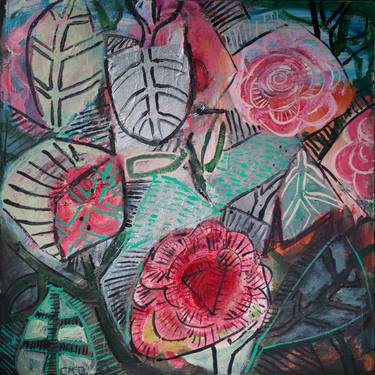 Original Abstract Garden Paintings by Carol McDermott