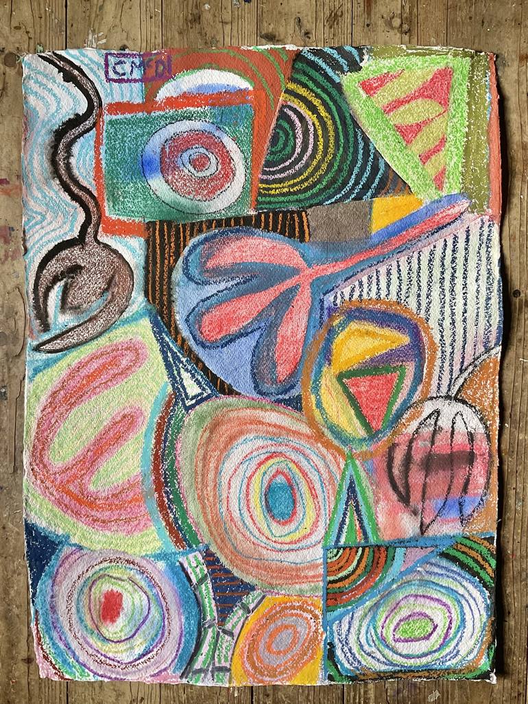 Original Abstract Expressionism Abstract Drawing by Carol McDermott