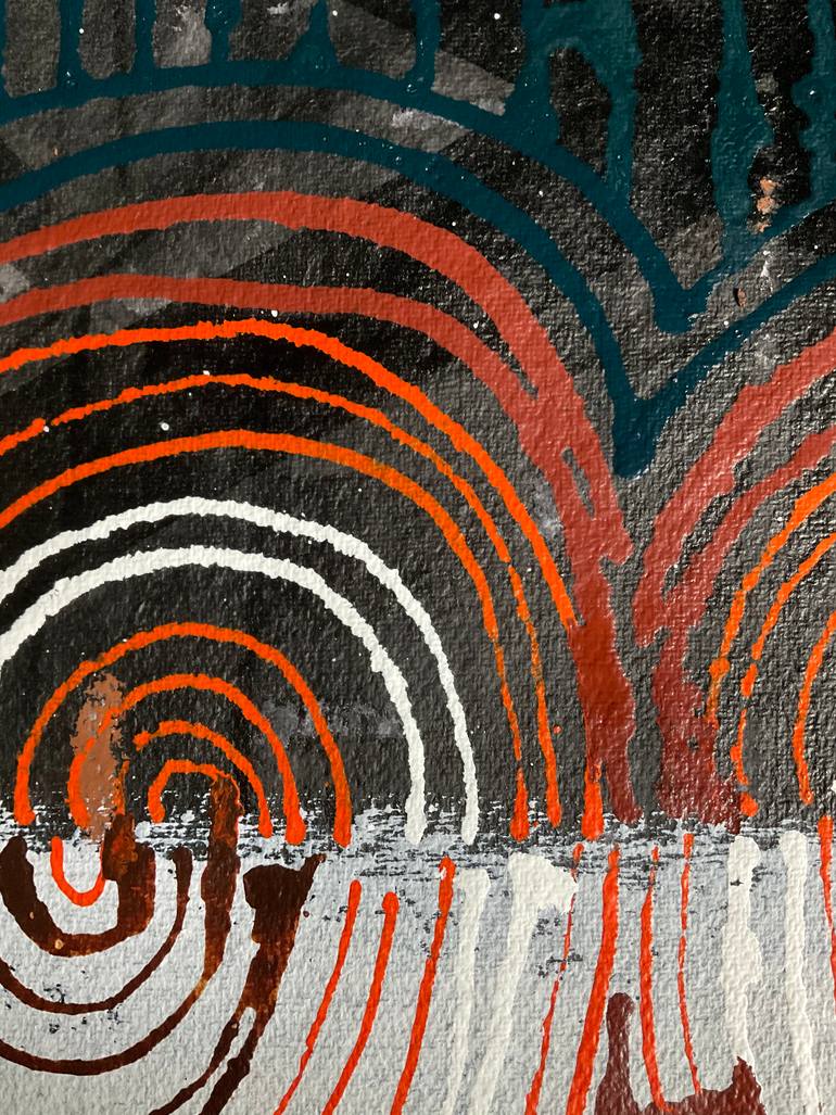 Original Conceptual Abstract Painting by Carol Mcdermott