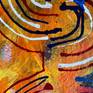 A new body of work exploring the artists journey through life, similar to the native Aboriginal people of Australia. Carol explores and traces her steps using a line, in this instance a curved line. Lines can merge, smudge, be sharp/hard, soft and irregular, just like a life journey, when gathering experiences, joy or hardship. Acrylic on heavy weight, handmade cotton rag paper, unframed.