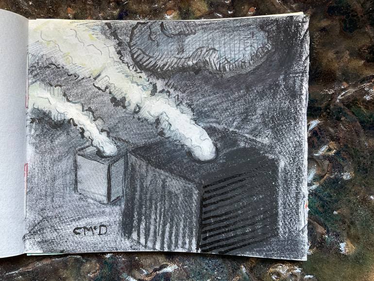 Original Figurative Landscape Drawing by Carol Mcdermott