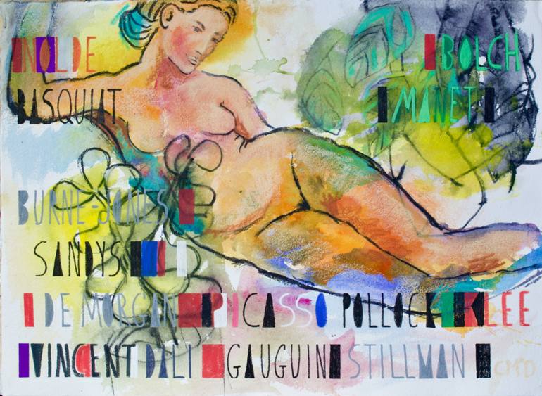Original Art Deco Nude Paintings by Carol Mcdermott