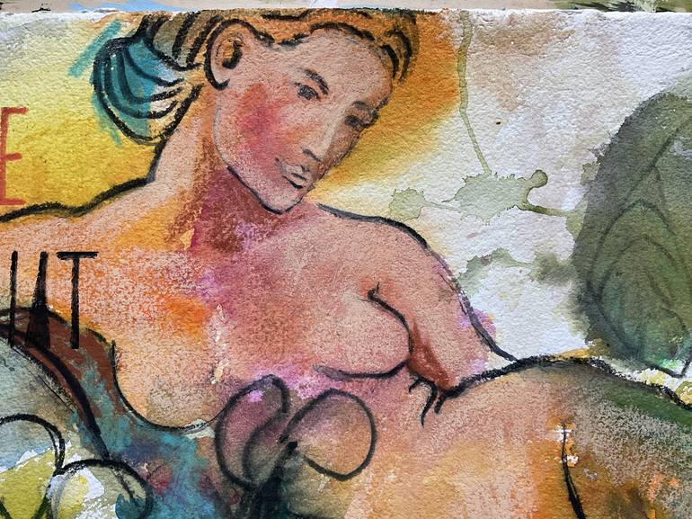 Original Art Deco Nude Painting by Carol McDermott