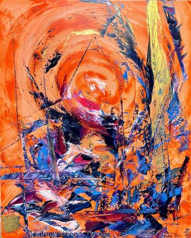 Original Abstract Expressionism Abstract Paintings by Ivan-Condrache Laurentiu