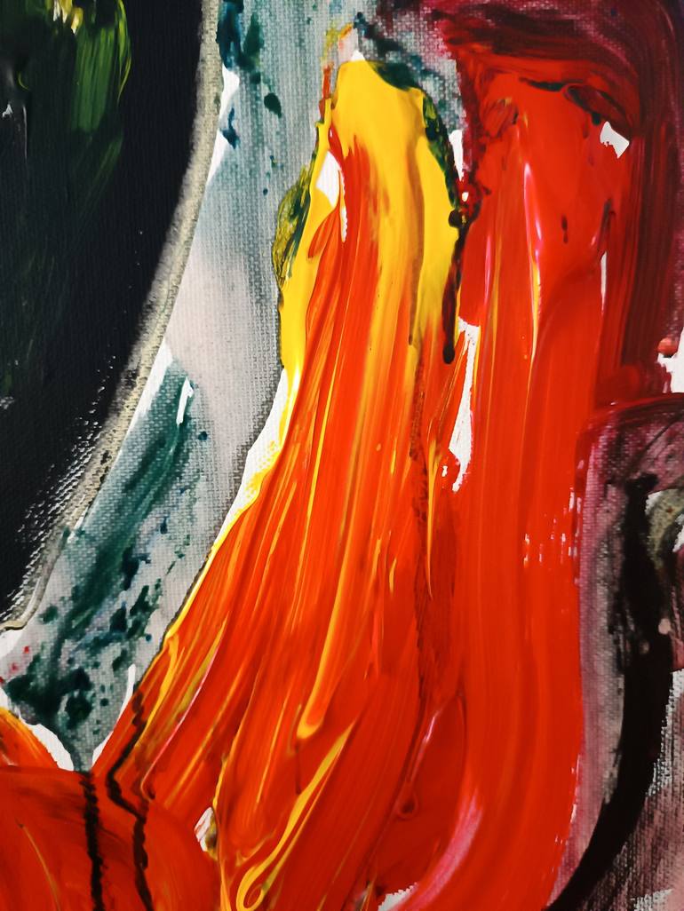 Original Abstract Expressionism Abstract Painting by Evangelos Papapostolou