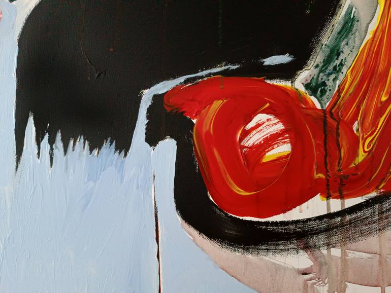 Original Abstract Expressionism Abstract Painting by Evangelos Papapostolou