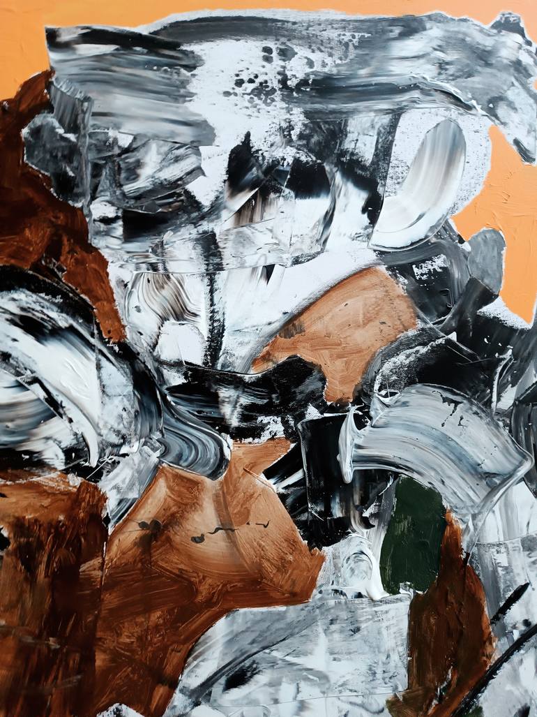 Original Abstract Expressionism Abstract Painting by Evangelos Papapostolou