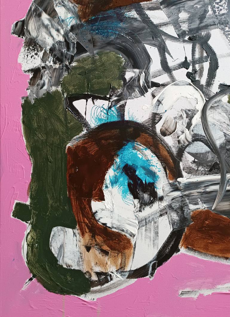 Original Abstract Expressionism Abstract Painting by Evangelos Papapostolou