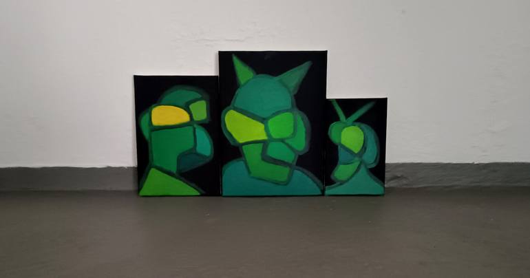 Original Conceptual Abstract Painting by Evangelos Papapostolou