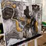 Painting in studio.