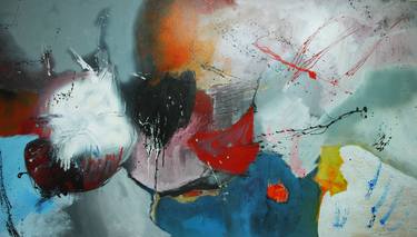 Original Abstract Expressionism Abstract Paintings by Evangelos Papapostolou