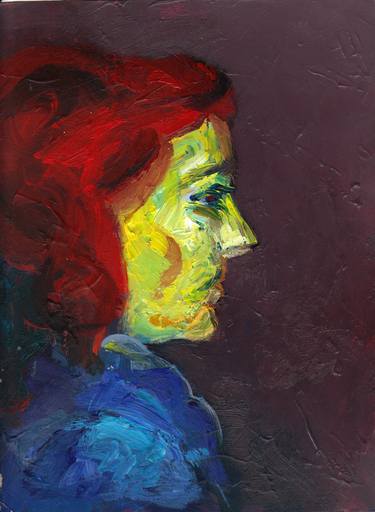 Original Expressionism Portrait Paintings by Evangelos Papapostolou