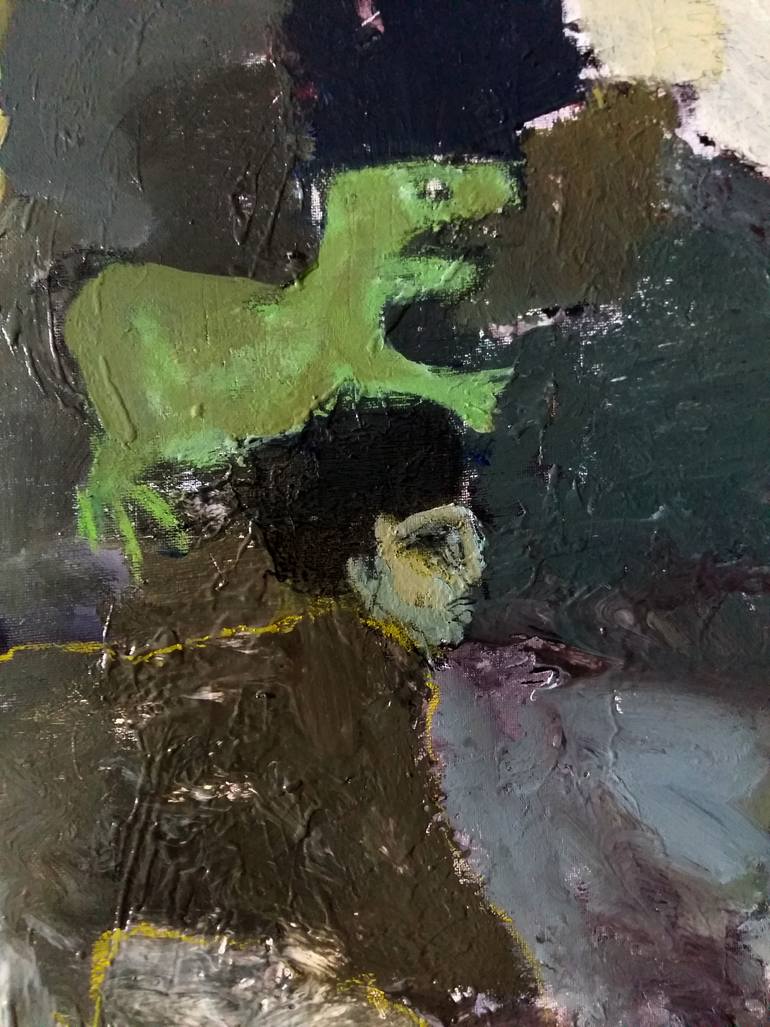 Original Abstract Expressionism Abstract Painting by Evangelos Papapostolou