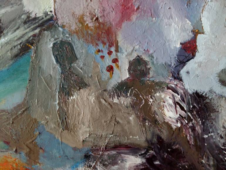 Original Abstract Expressionism Abstract Painting by Evangelos Papapostolou