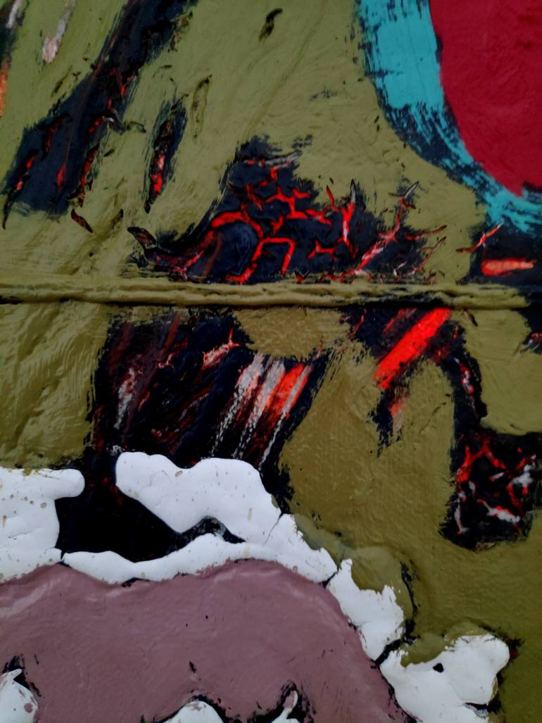 Original Abstract Expressionism Abstract Painting by Evangelos Papapostolou
