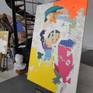 painting in studio