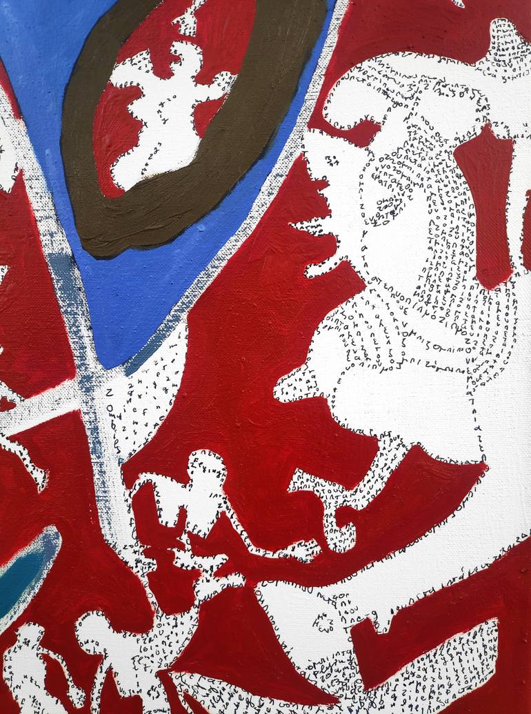 Original Conceptual Abstract Painting by Evangelos Papapostolou