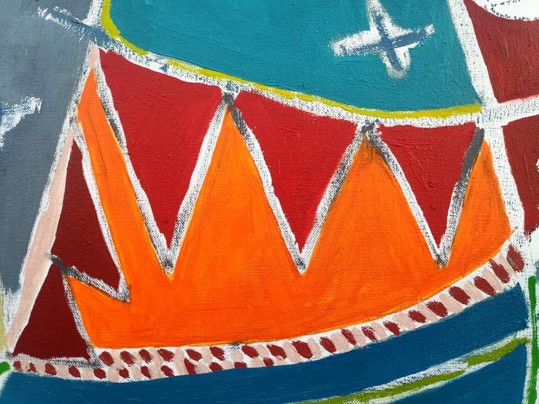 Original Conceptual Abstract Painting by Evangelos Papapostolou