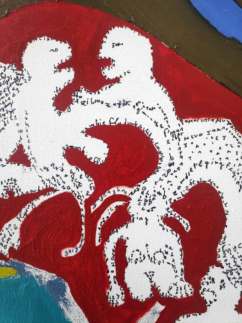 Original Conceptual Abstract Painting by Evangelos Papapostolou