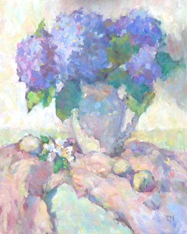Original Fine Art Floral Painting by Karen Meredith