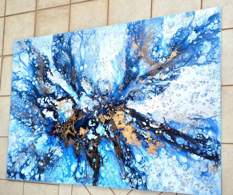 Original Abstract Expressionism Abstract Painting by ELENI DENART