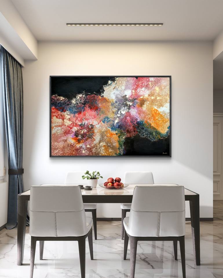 Original Abstract Expressionism Abstract Painting by ELENI DENART