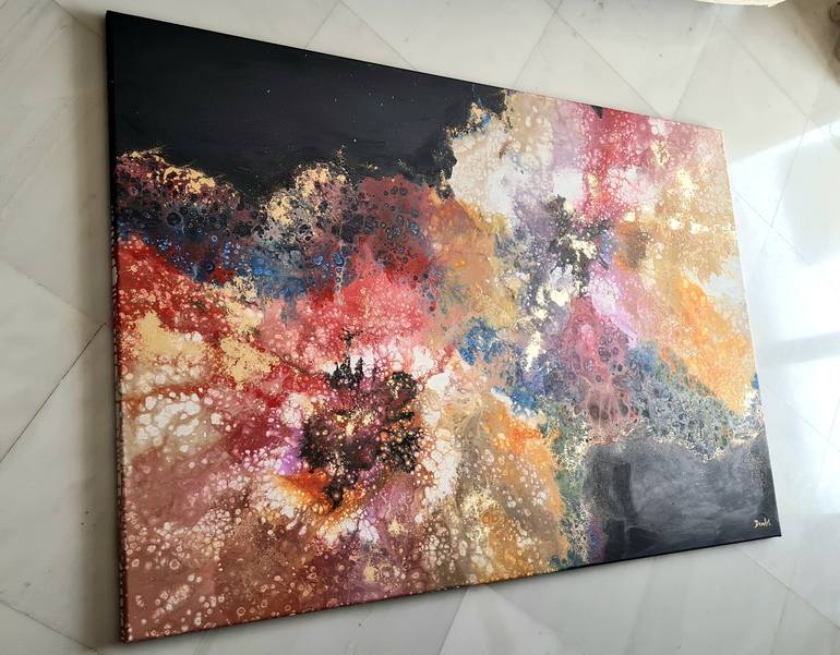 Original Abstract Expressionism Abstract Painting by ELENI DENART