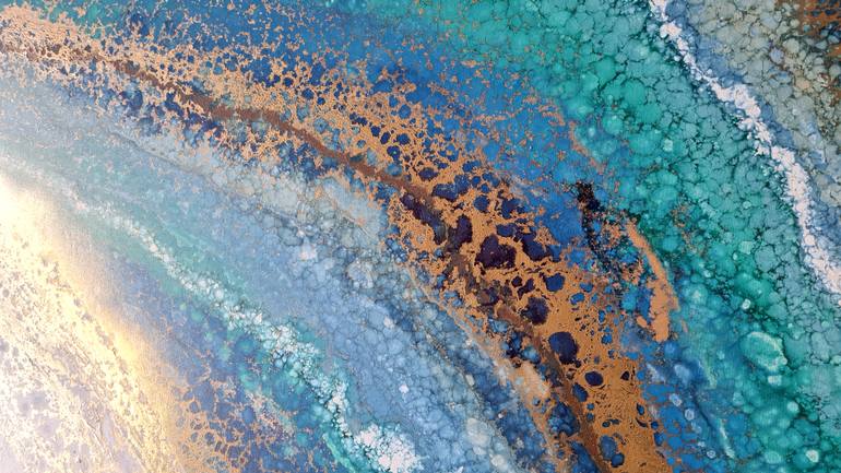 Original Abstract Expressionism Abstract Painting by Eleni Denart