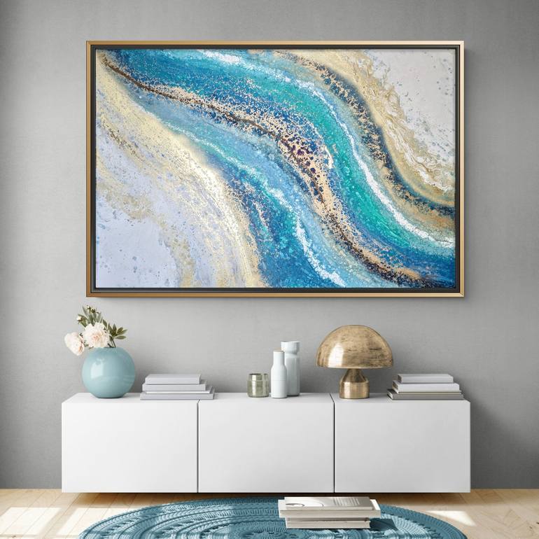 Original Abstract Expressionism Abstract Painting by Eleni Denart