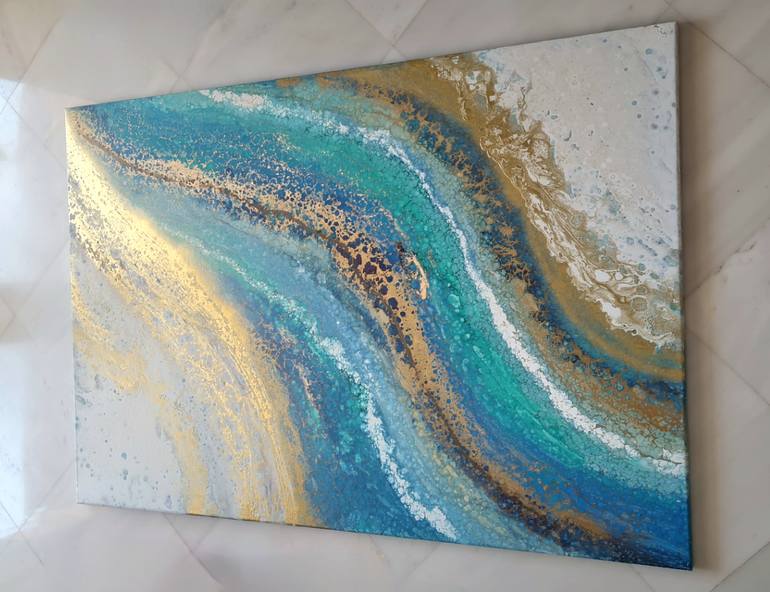 Original Abstract Expressionism Abstract Painting by Eleni Denart