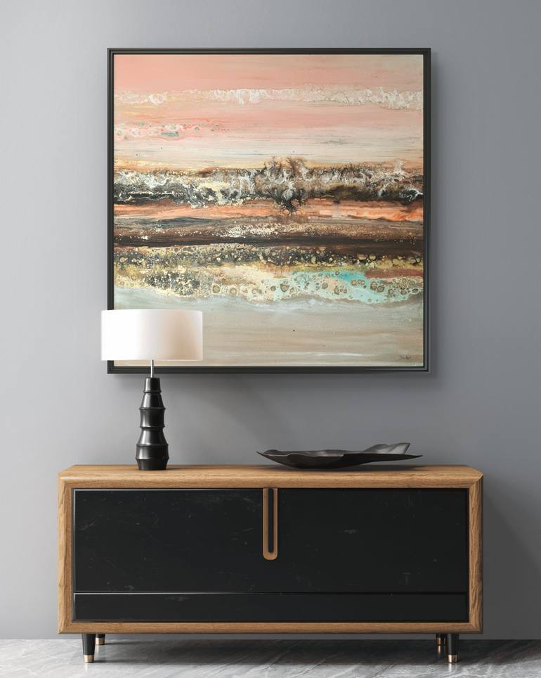 Original Abstract Seascape Painting by Eleni Denart