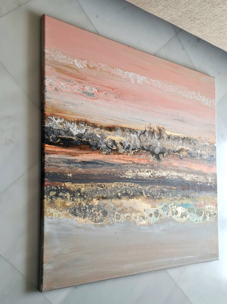 Original Abstract Seascape Painting by Eleni Denart