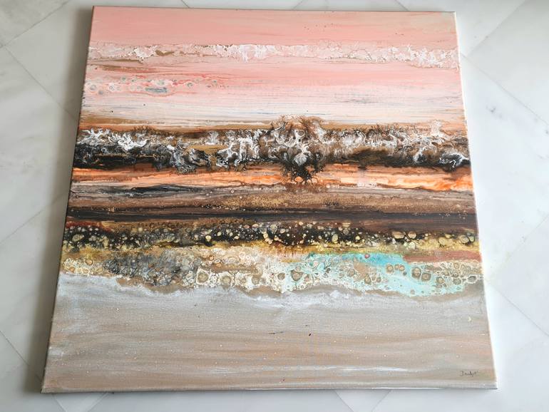 Original Abstract Seascape Painting by Eleni Denart