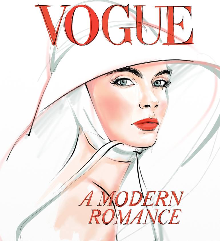 British Vogue Drawing by Veronica Kemsky | Saatchi Art