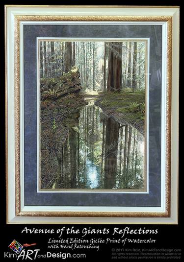 Avenue of the Giants Reflections - framed thumb