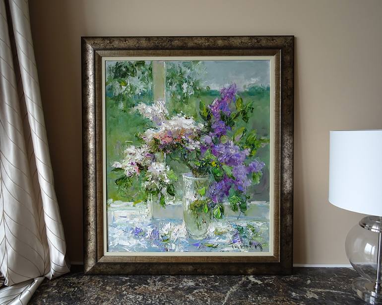 Original Fine Art Floral Painting by Ivory Art Gallery