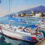 Yachts at the pier by Ivory Art Gallery