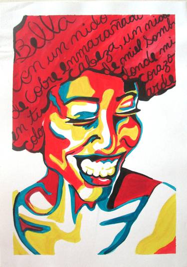 Original Street Art Women Paintings by Lupe Cabarcas