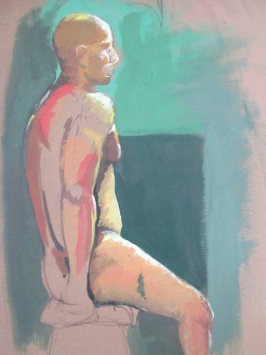Original Expressionism Men Paintings by Lupe Cabarcas