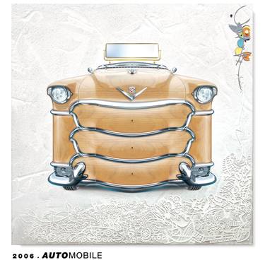 Original Automobile Collage by Alberto Brusa