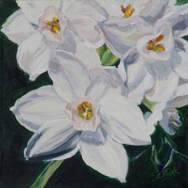 Original Expressionism Floral Paintings by Leona Frank