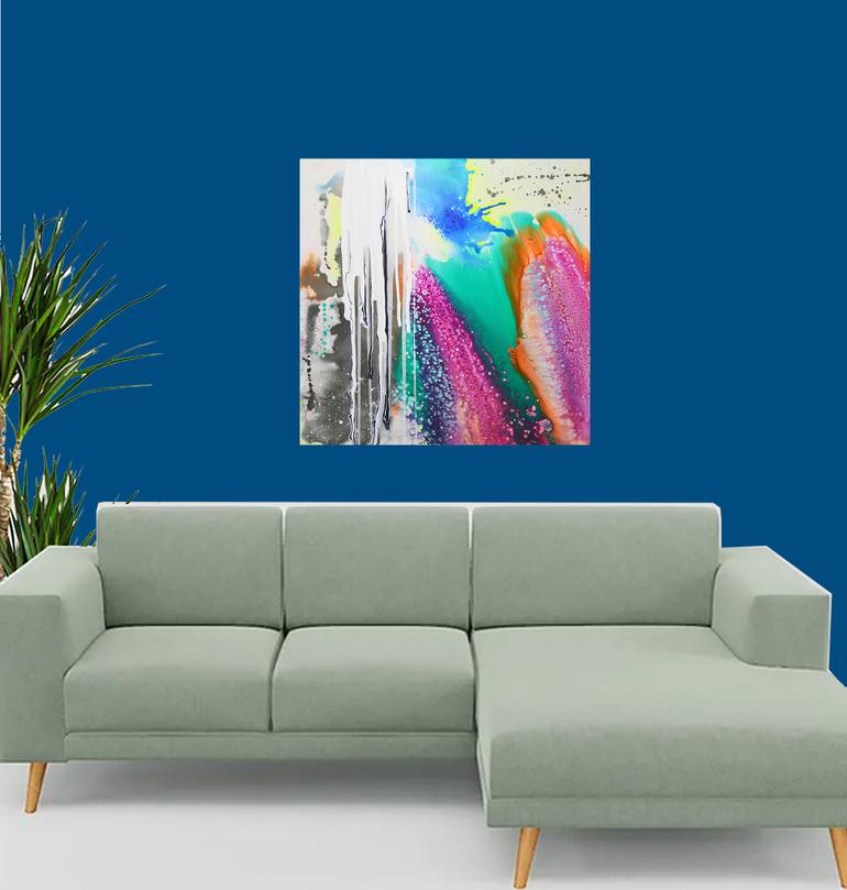 Original Abstract Expressionism Abstract Painting by Edith Sandhofer