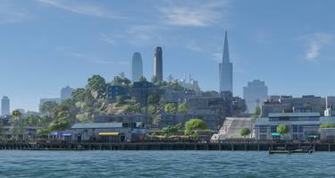 Virtual In-Game Cities. San Francisco. Diptych N°1. (Left Panel) - Limited Edition 1 of 8 thumb