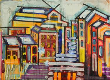Print of Abstract Architecture Paintings by Stephanie Rodgers