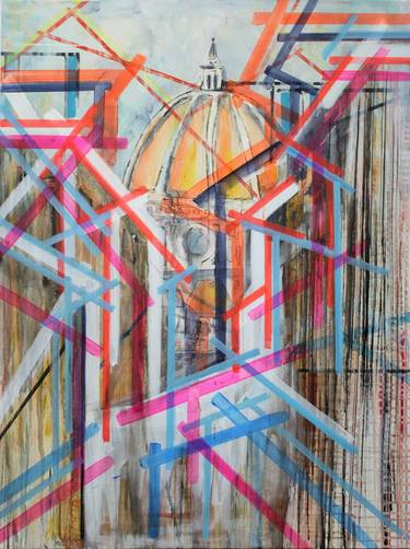 Original Abstract Architecture Paintings by Stephanie Rodgers