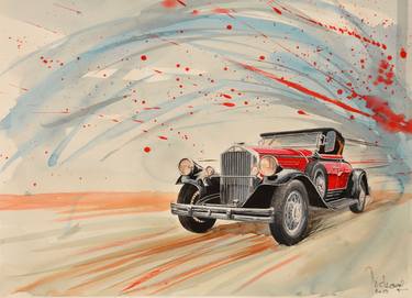 Print of Figurative Car Paintings by Michel Michaux