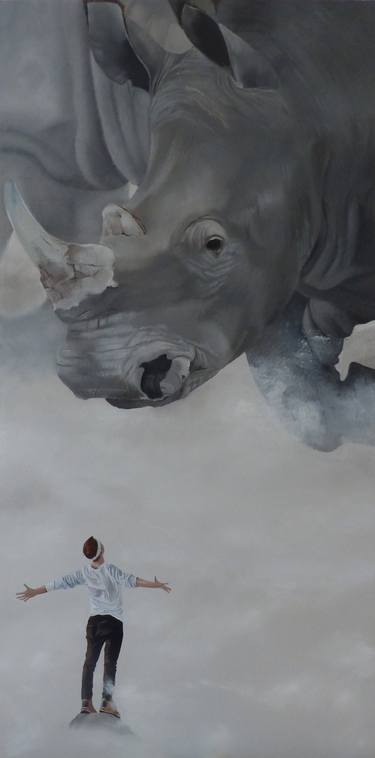 Original Figurative Animal Paintings by auvray lou
