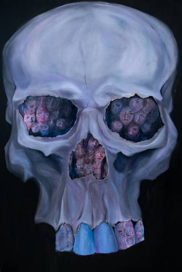 Original Mortality Painting by Mitch Davis-Mann